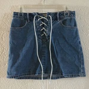 Pacsun Lace-up Denim Skirt